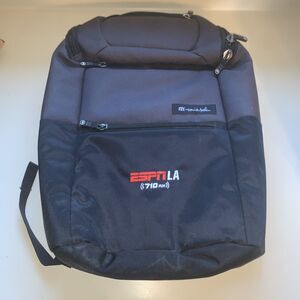 Travis Mathew Golf Black Insulated Cooler Backpack with Logo ESPN LA 710AM NWOT
